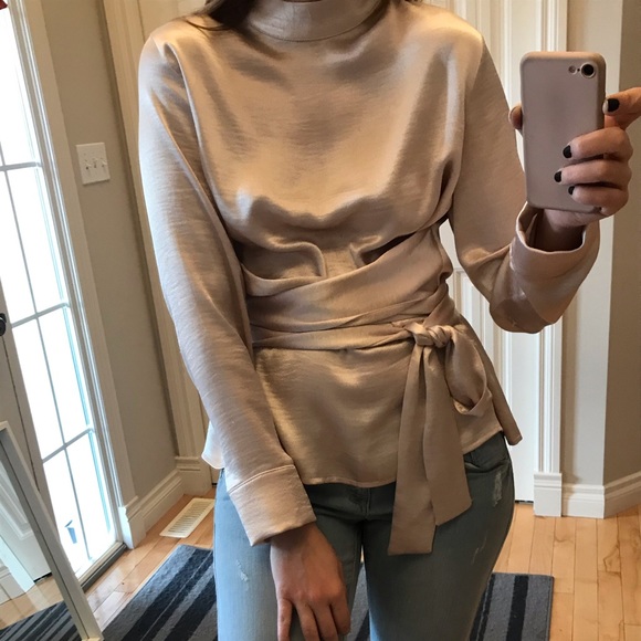 Satin long sleeve blouse - Picture 2 of 6
